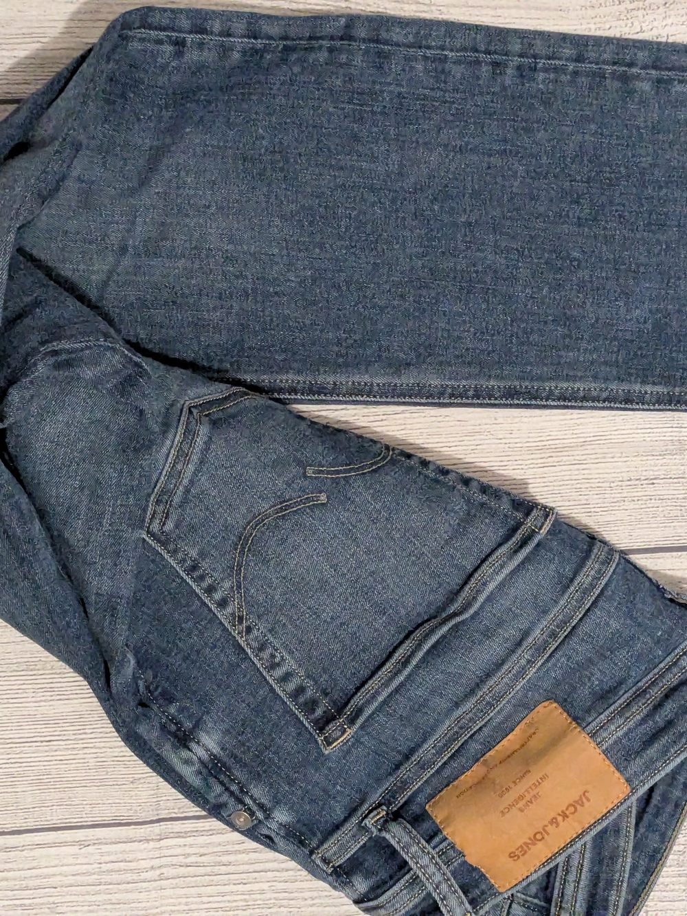 Jack & Jones Straight Fit Dark Blue Denim Jeans